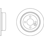 Apec Blue Solid Brake Disc (SDK6115) Rear Axle