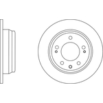 Apec Blue Solid Brake Disc (SDK6117) Rear Axle