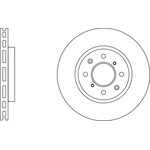 Apec Blue Vented Brake Disc (SDK6118) Fits: Honda Front Axle