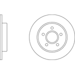 Apec Blue Solid Brake Disc (SDK6119) Fits: Ford Rear Axle