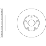 Apec Blue Vented Brake Disc (SDK6120) Fits: Toyota Front Axle