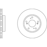 Apec Blue Vented Brake Disc (SDK6121) Fits: Honda Front Axle