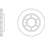 Apec Blue Vented Brake Disc (SDK6122) Fits: Mitsubishi Front Axle
