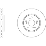 Apec Blue Vented Brake Disc (SDK6124) Fits: Honda Front Axle