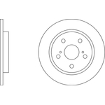 Apec Blue Solid Brake Disc (SDK6125) Fits: Toyota Rear Axle