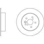Apec Blue Solid Brake Disc (SDK6126) Fits: Toyota Rear Axle