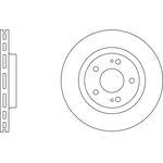 Apec Blue Vented Brake Disc (SDK6130) Front Axle