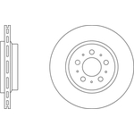 Apec Blue Vented Brake Disc (SDK6131) Fits: Volvo Rear Axle
