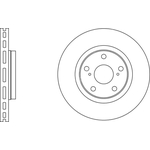 Apec Blue Vented Brake Disc (SDK6132) Fits: Toyota Front Axle