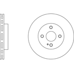Apec Blue Vented Brake Disc (SDK6133) Fits: Mazda Front Axle