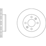 Apec Blue Vented Brake Disc (SDK6134) Fits: Kia Front Axle