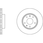 Apec Blue Vented Brake Disc (SDK6135) Fits: Land Rover Front Axle