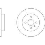 Apec Blue Solid Brake Disc (SDK6136) Rear Axle