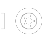 Apec Blue Solid Brake Disc (SDK6137) Fits: Nissan Rear Axle