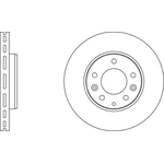 Apec Blue Vented Brake Disc (SDK6138) Fits: Mazda Front Axle