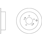 Apec Blue Solid Brake Disc (SDK6141) Rear Axle