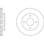 Apec Blue Vented Brake Disc (SDK6143) Front Axle
