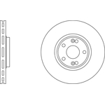 Apec Blue Vented Brake Disc (SDK6144) Fits: Renault Front Axle