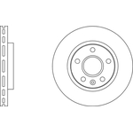 Apec Blue Vented Brake Disc (SDK6145) Fits: Vauxhall Front Axle