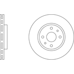 Apec Blue Vented Brake Disc (SDK6147) Front Axle