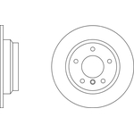 Apec Blue Solid Brake Disc (SDK6148) Fits: BMW Rear Axle