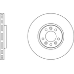 Apec Blue Vented Brake Disc (SDK6149) Front Axle