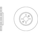 Apec Blue Vented Brake Disc (SDK6154) Fits: Renault Front Axle
