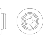 Apec Blue Solid Brake Disc (SDK6155) Fits: Rover Rear Axle
