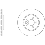 Apec Blue Vented Brake Disc (SDK6157) Fits: Rover Front Axle