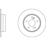 Apec Blue Solid Brake Disc (SDK6158) Rear Axle