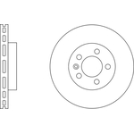 Apec Blue Vented Brake Disc (SDK6159) Fits: Land Rover Front Axle