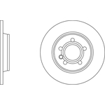 Apec Blue Solid Brake Disc (SDK6162) Fits: VW Rear Axle