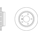 Apec Blue Vented Brake Disc (SDK6163) Fits: BMW Rear Axle