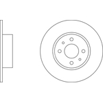 Apec Blue Solid Brake Disc (SDK6165) Rear Axle
