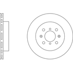 Apec Blue Vented Brake Disc (SDK6167) Front Axle