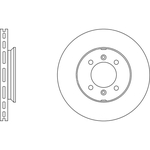 Apec Blue Vented Brake Disc (SDK6168) Fits: Rover Front Axle