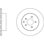 Apec Blue Vented Brake Disc (SDK6169) Rear Axle