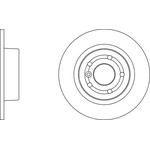 Apec Blue Solid Brake Disc (SDK6170) Fits: Land Rover Rear Axle
