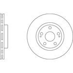 Apec Blue Vented Brake Disc (SDK6171) Fits: Toyota Front Axle