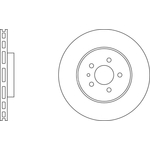 Apec Blue Vented Brake Disc (SDK6172) Front Axle