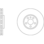 Apec Blue Vented Brake Disc (SDK6173) Front Axle