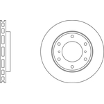 Apec Blue Vented Brake Disc (SDK6174) Fits: Mitsubishi Front Axle