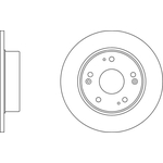 Apec Blue Solid Brake Disc (SDK6176) Fits: Honda Rear Axle