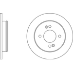 Apec Blue Solid Brake Disc (SDK6177) Fits: Kia Rear Axle