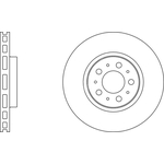 Apec Blue Vented Brake Disc (SDK6179) Fits: Volvo Front Axle