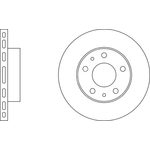 Apec Blue Vented Brake Disc (SDK6181) Front Axle