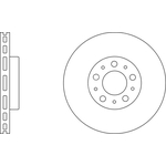 Apec Blue Vented Brake Disc (SDK6182) Fits: Volvo Front Axle