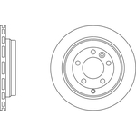 Apec Blue Vented Brake Disc (SDK6183) Fits: Land Rover Rear Axle