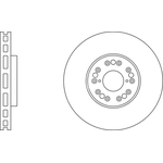 Apec Blue Vented Brake Disc (SDK6184) Front Axle