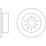 Apec Blue Solid Brake Disc (SDK6185) Rear Axle